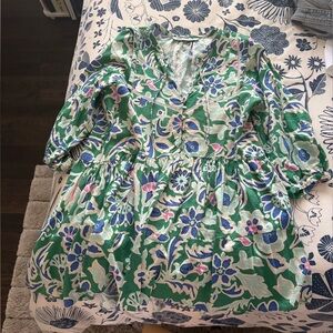 Zara Green and Blue Dress